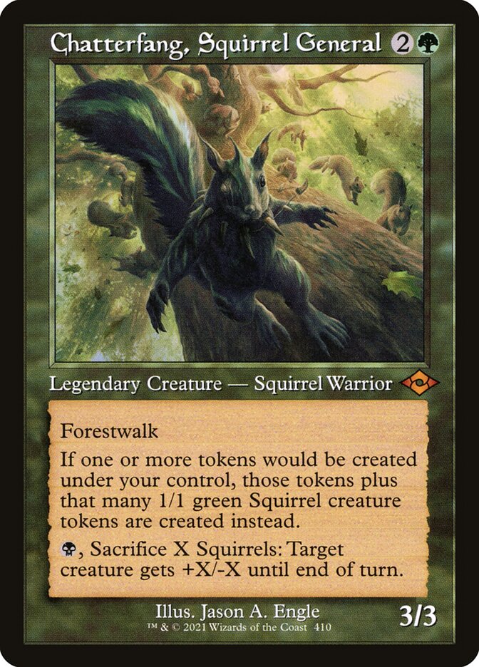 Dente-chocalho, General Esquilo / Chatterfang, Squirrel General - Magic: The Gathering - MoxLand