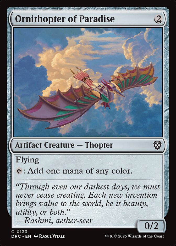 Ornitóptero do Paraíso / Ornithopter of Paradise - Magic: The Gathering - MoxLand