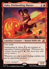 Zuko, Mestre da Dobra de Fogo / Zuko, Firebending Master - Magic: The Gathering - MoxLand