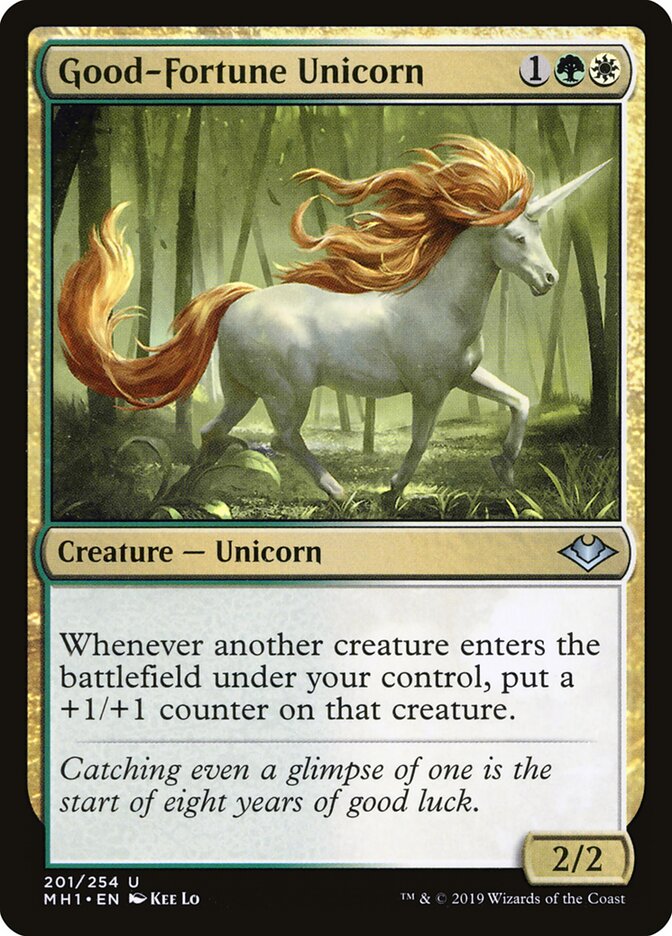 Unicórnio da Boa Fortuna / Good-Fortune Unicorn - Magic: The Gathering - MoxLand