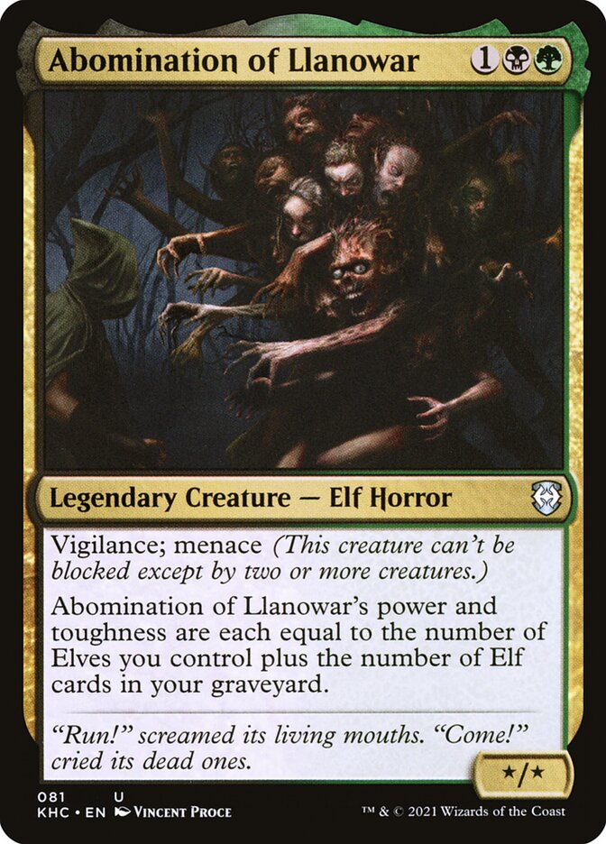 Abominação de Llanowar / Abomination of Llanowar - Magic: The Gathering - MoxLand