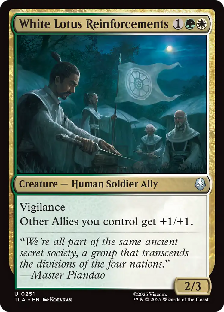 Reforços do Lótus Branco / White Lotus Reinforcements - Magic: The Gathering - MoxLand