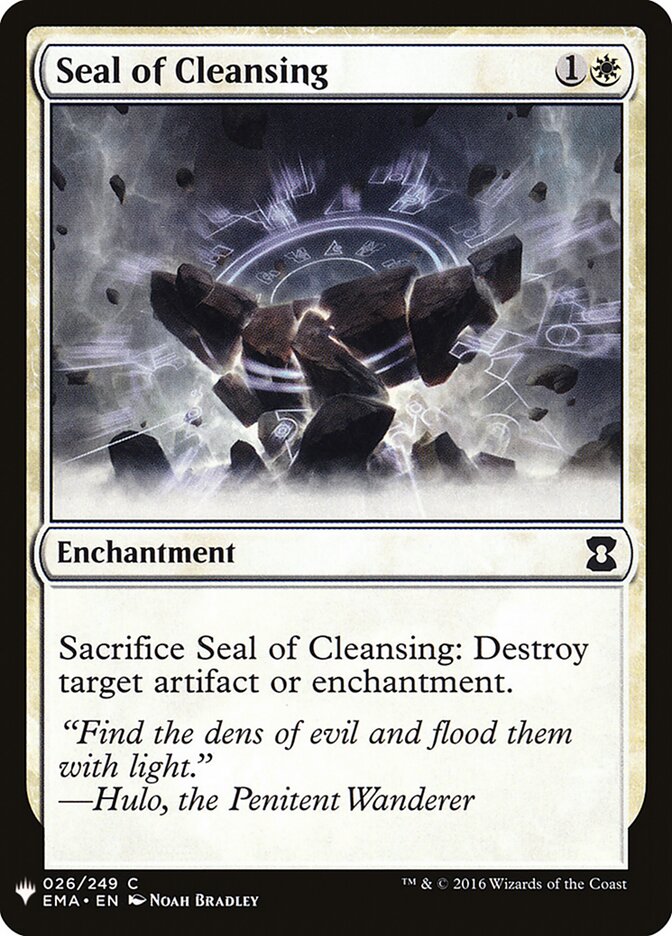 Selo da Purificação / Seal of Cleansing - Magic: The Gathering - MoxLand