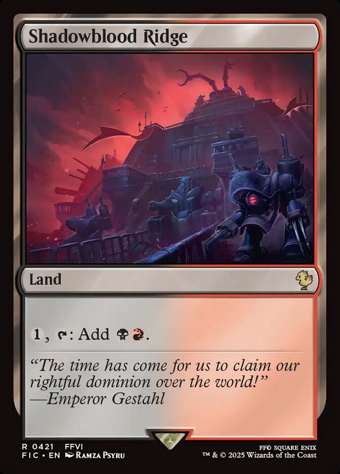 Serra de Sanguesombra / Shadowblood Ridge - Magic: The Gathering - MoxLand