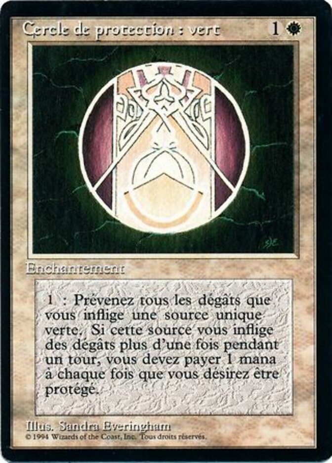Círculo de Proteção: Verde / Circle of Protection: Green - Magic: The Gathering - MoxLand