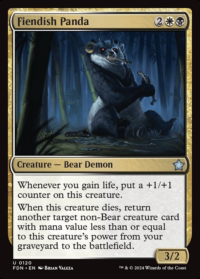 Panda Demoníaco / Fiendish Panda - Magic: The Gathering - MoxLand