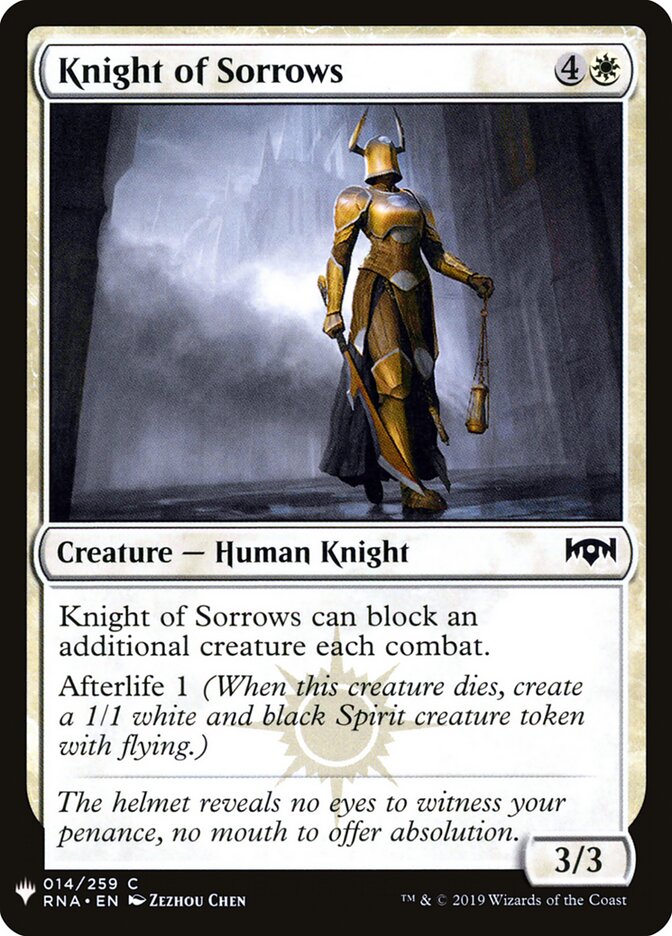 Cavaleira dos Pesares / Knight of Sorrows - Magic: The Gathering - MoxLand