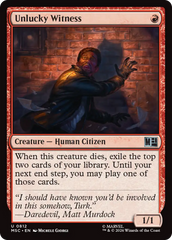 Testemunha Azarada / Unlucky Witness - Magic: The Gathering - MoxLand
