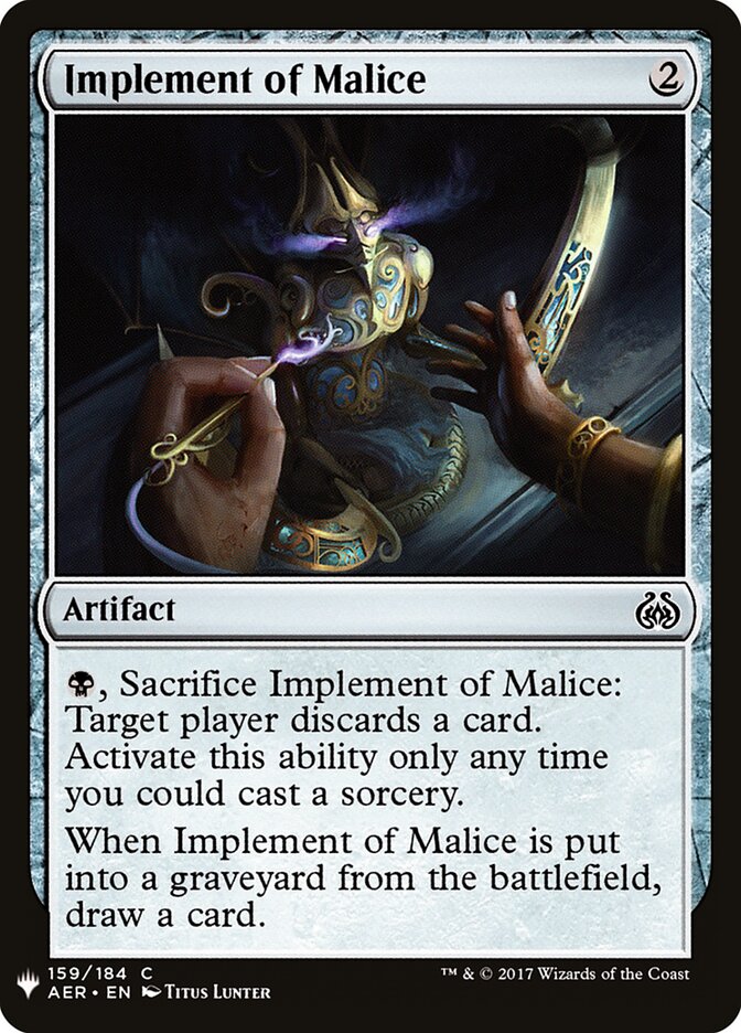 Implemento de Malícia / Implement of Malice - Magic: The Gathering - MoxLand