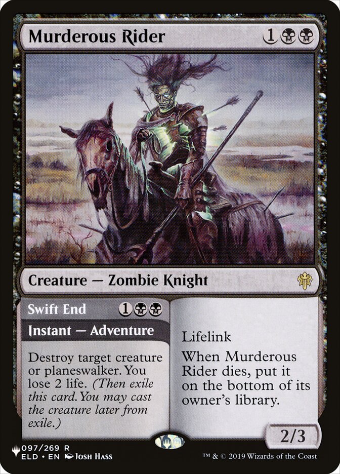 Murderous Rider / Swift End - Magic: The Gathering - MoxLand