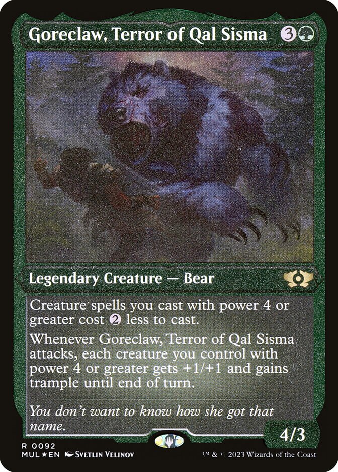 Garra Cruenta, Terror de Qal Sisma / Goreclaw, Terror of Qal Sisma - Magic: The Gathering - MoxLand