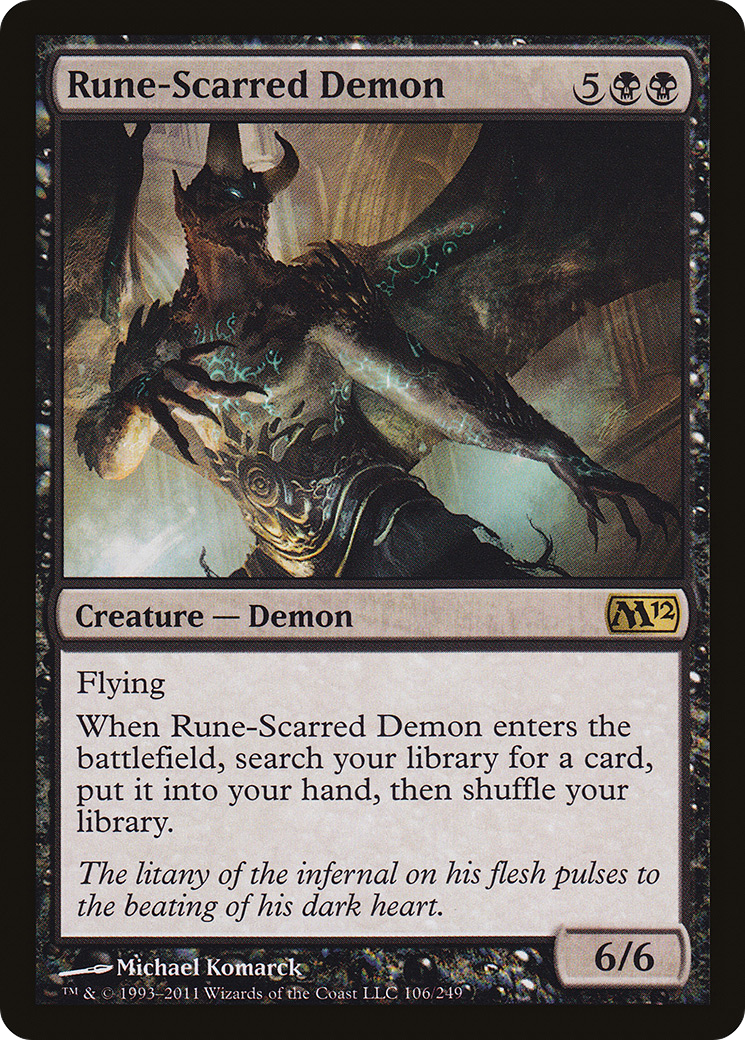 Demônio das Cicatrizes Rúnicas / Rune-Scarred Demon - Magic: The Gathering - MoxLand