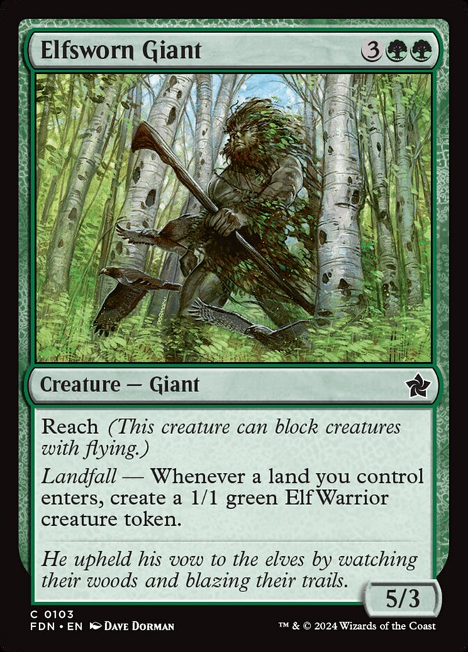 Gigante Jurado aos Elfos / Elfsworn Giant - Magic: The Gathering - MoxLand