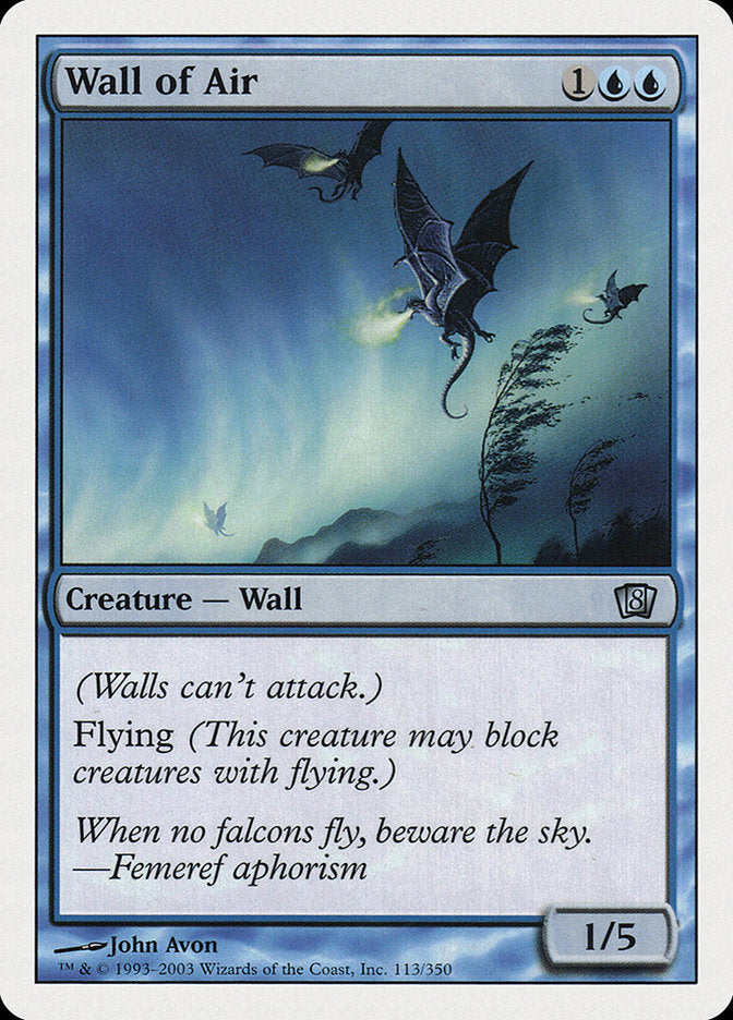 Barreira de Ar / Wall of Air - Magic: The Gathering - MoxLand