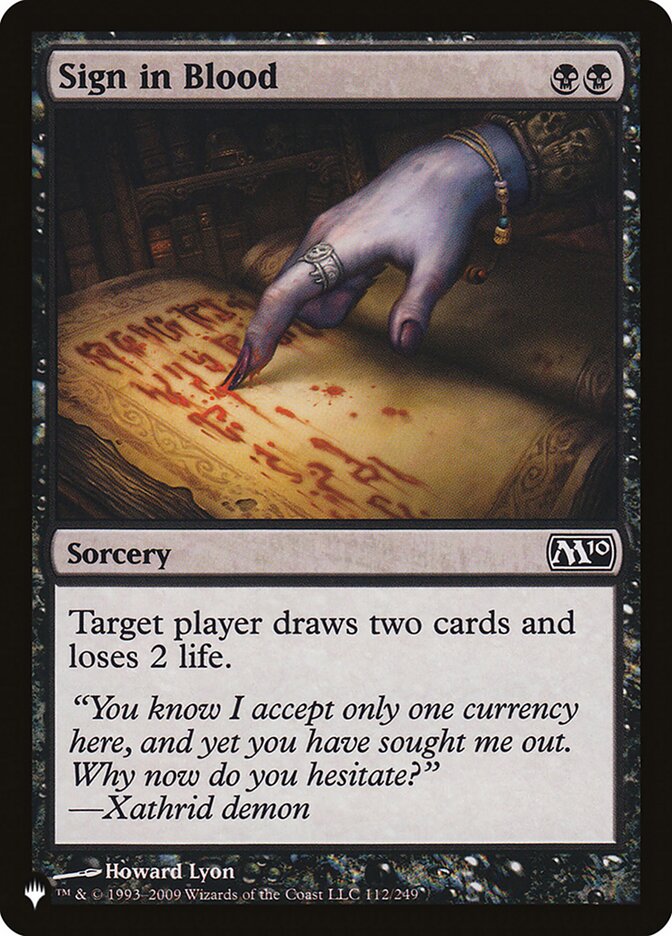 Assinar com Sangue / Sign in Blood - Magic: The Gathering - MoxLand