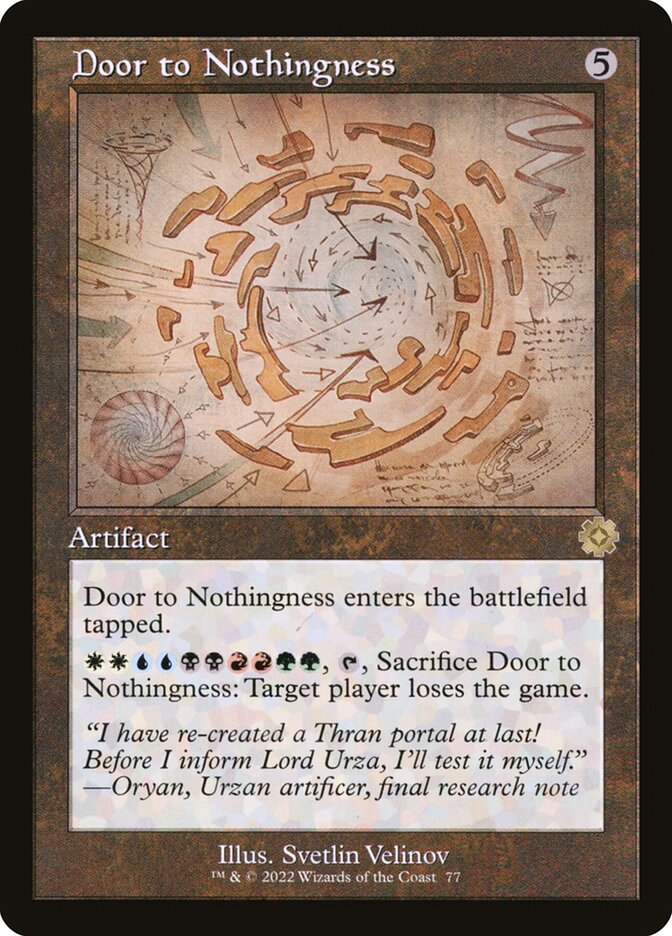 Porta para o Nada / Door to Nothingness - Magic: The Gathering - MoxLand