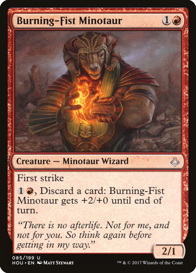 Minotauro do Punho Flamejante / Burning-Fist Minotaur - Magic: The Gathering - MoxLand