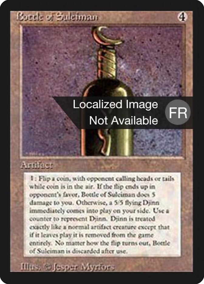 Garrafa de Suleiman / Bottle of Suleiman - Magic: The Gathering - MoxLand