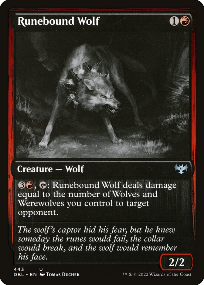 Lobo da Coleira Rúnica / Runebound Wolf - Magic: The Gathering - MoxLand