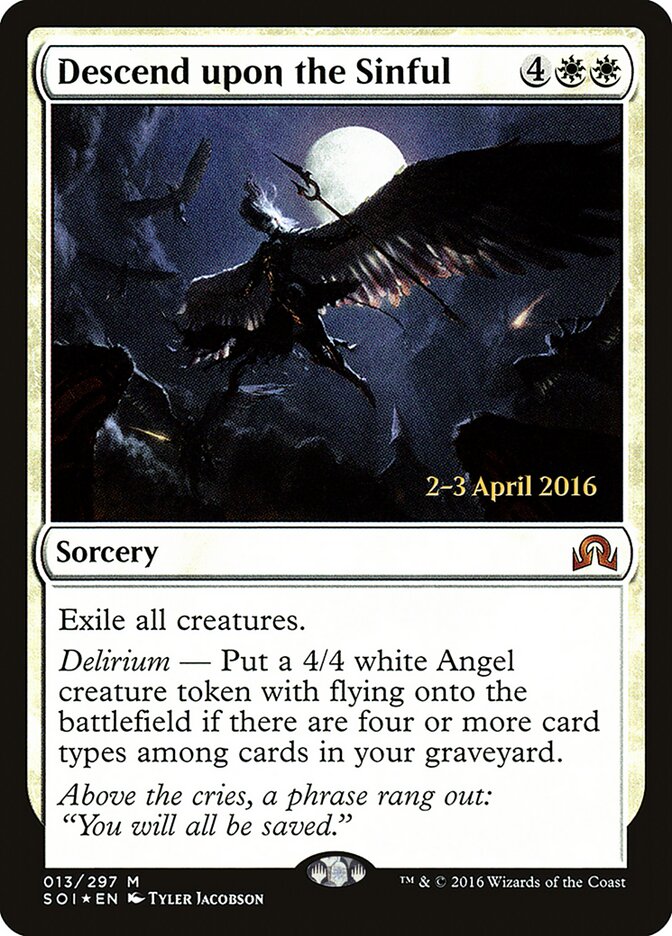 Cair sobre os Pecadores / Descend upon the Sinful - Magic: The Gathering - MoxLand