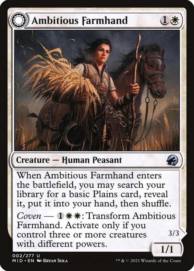 Lavradora Ambiciosa / Ambitious Farmhand - Magic: The Gathering - MoxLand