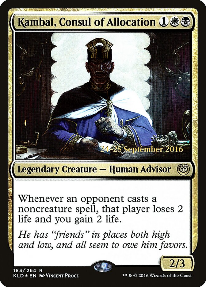 Kambal, Cônsul da Alocação / Kambal, Consul of Allocation - Magic: The Gathering - MoxLand