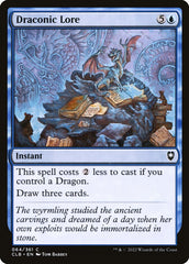 Saber Dracônico / Draconic Lore - Magic: The Gathering - MoxLand