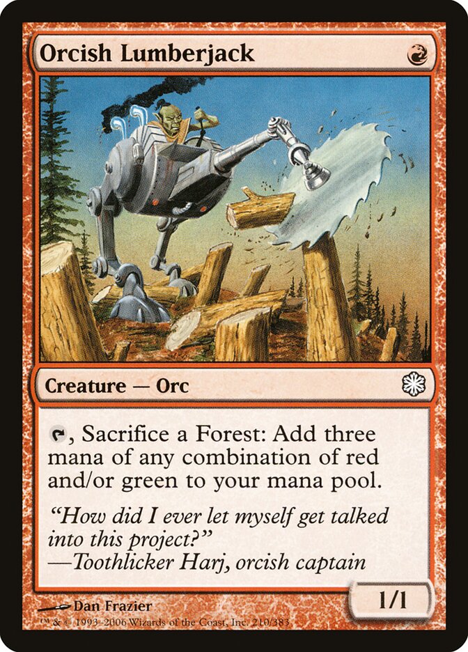 Lenhador Orc / Orcish Lumberjack - Magic: The Gathering - MoxLand