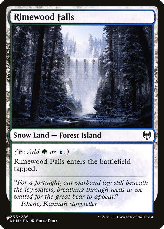 Cachoeira do Bosque Gélido / Rimewood Falls - Magic: The Gathering - MoxLand