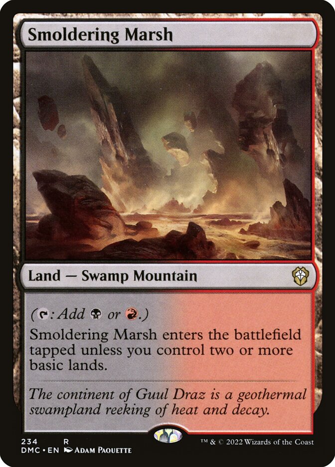 Pântano Ardente / Smoldering Marsh - Magic: The Gathering - MoxLand