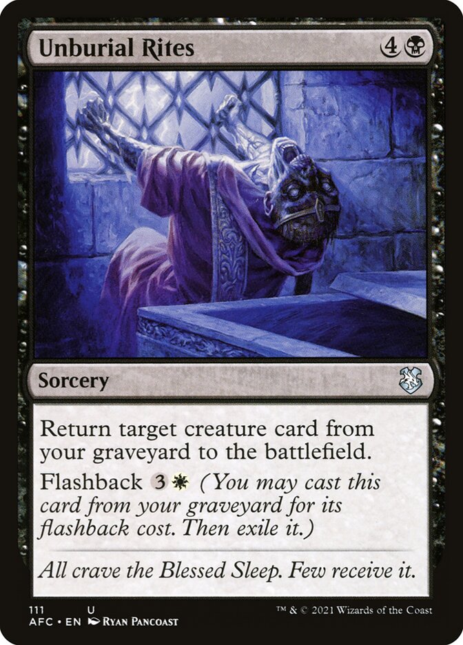 Ritos de Desenterro / Unburial Rites - Magic: The Gathering - MoxLand