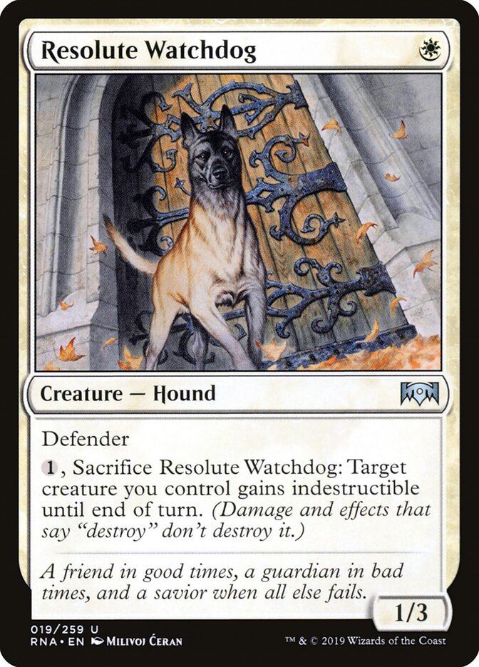 Cão de Guarda Resoluto / Resolute Watchdog - Magic: The Gathering - MoxLand