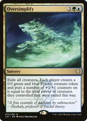 Supersimplificar / Oversimplify - Magic: The Gathering - MoxLand