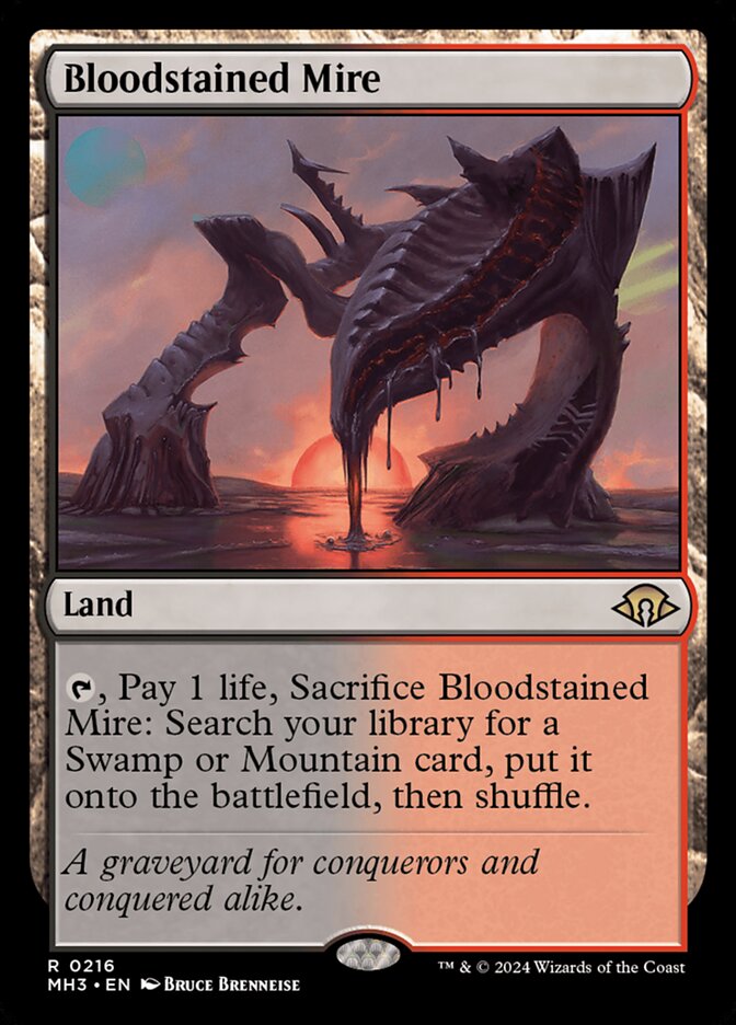 Lamaçal Ensanguentado / Bloodstained Mire - Magic: The Gathering - MoxLand