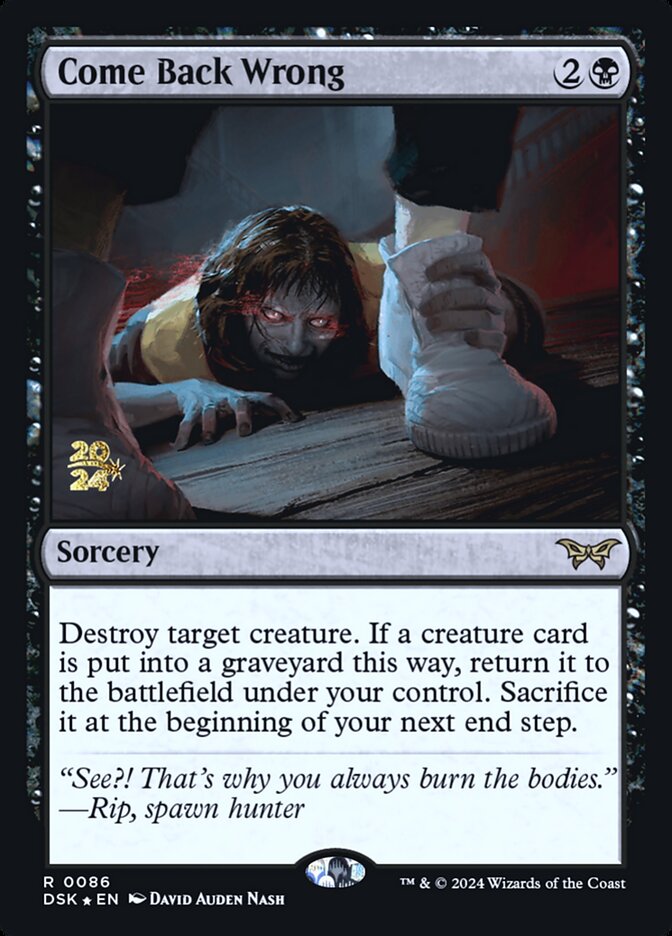 Come Back Wrong - Magic: The Gathering - MoxLand