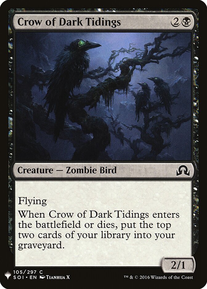 Corvo das Notícias Sombrias / Crow of Dark Tidings - Magic: The Gathering - MoxLand