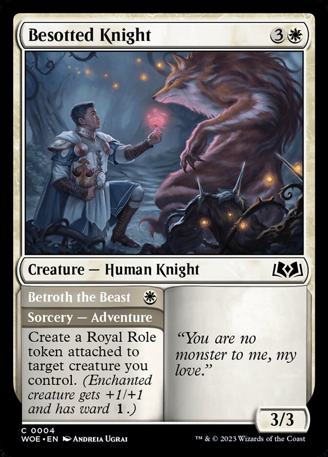 Cavaleiro Apaixonado / Besotted Knight - Magic: The Gathering - MoxLand