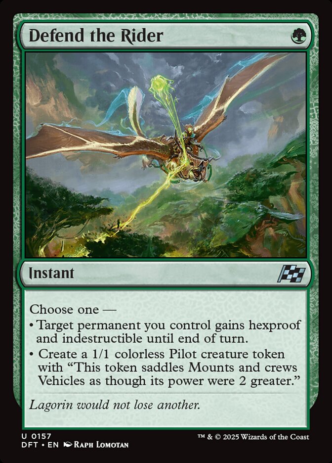 Defender o Piloto / Defend the Rider - Magic: The Gathering - MoxLand