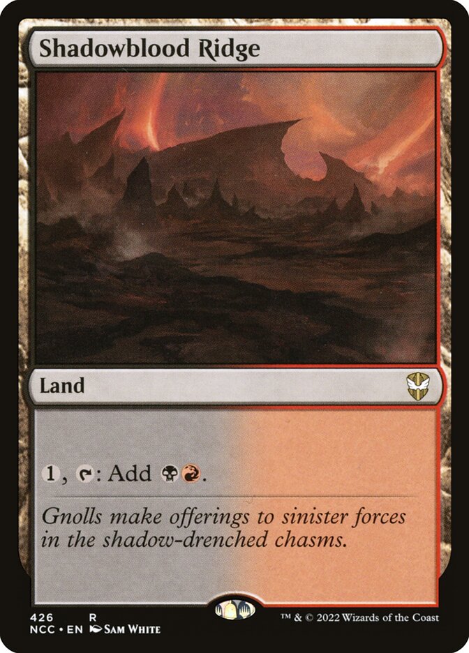 Serra de Sanguesombra / Shadowblood Ridge - Magic: The Gathering - MoxLand
