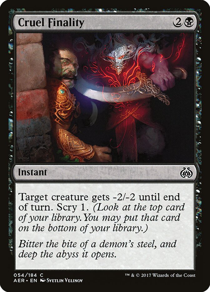 Finalidade Cruel / Cruel Finality - Magic: The Gathering - MoxLand