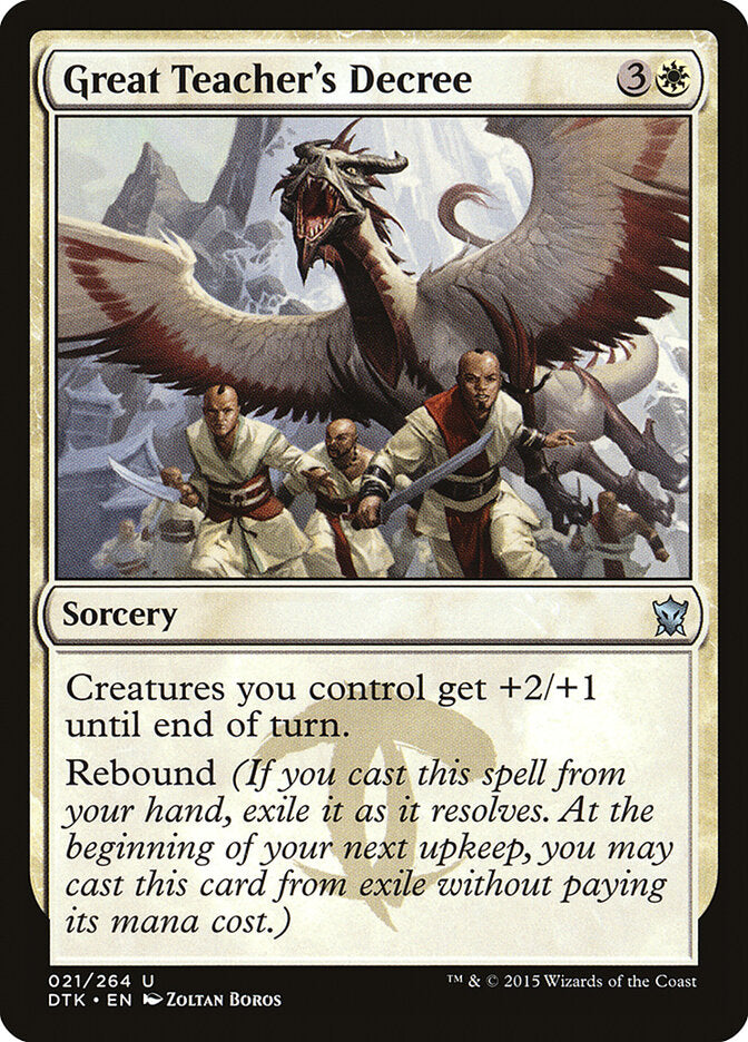 Decreto do Grande Mestre / Great Teacher's Decree - Magic: The Gathering - MoxLand