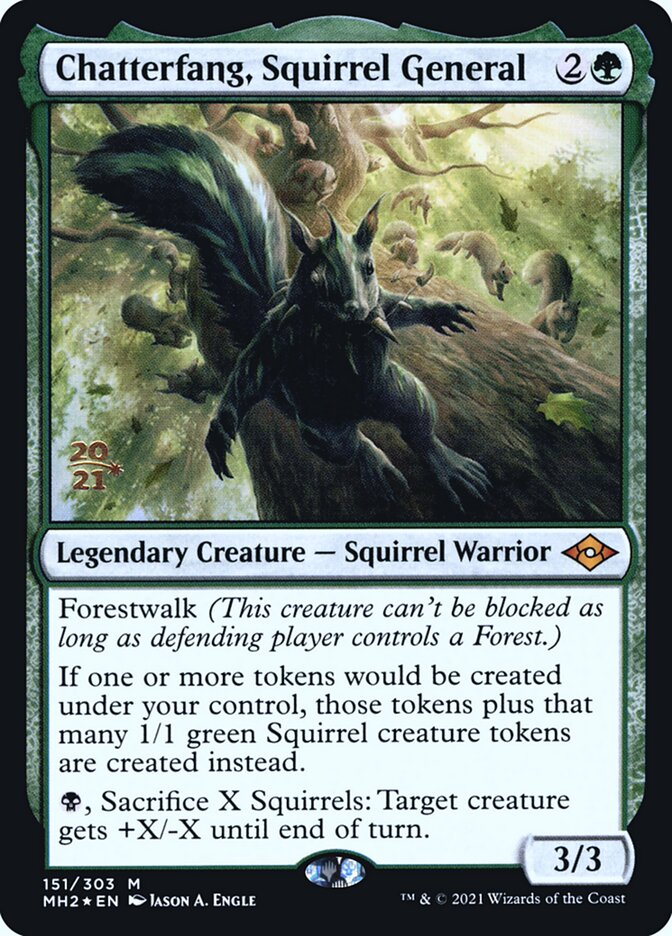 Dente-chocalho, General Esquilo / Chatterfang, Squirrel General - Magic: The Gathering - MoxLand