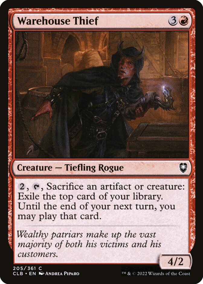 Ladrão de Armazéns / Warehouse Thief - Magic: The Gathering - MoxLand