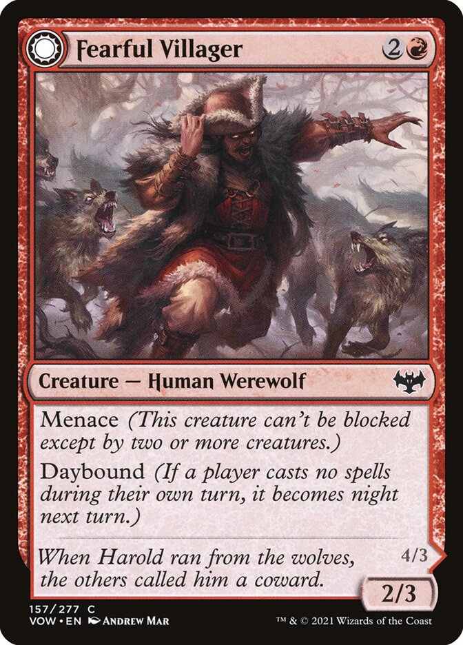 Aldeão Temeroso / Fearful Villager - Magic: The Gathering - MoxLand