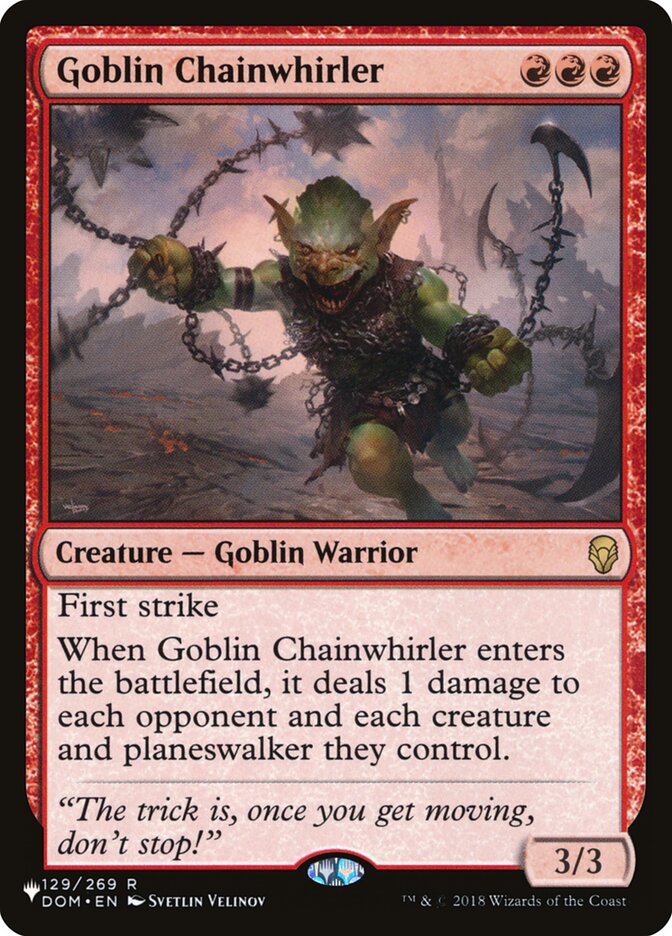 Goblin Lança-correntes / Goblin Chainwhirler - Magic: The Gathering - MoxLand