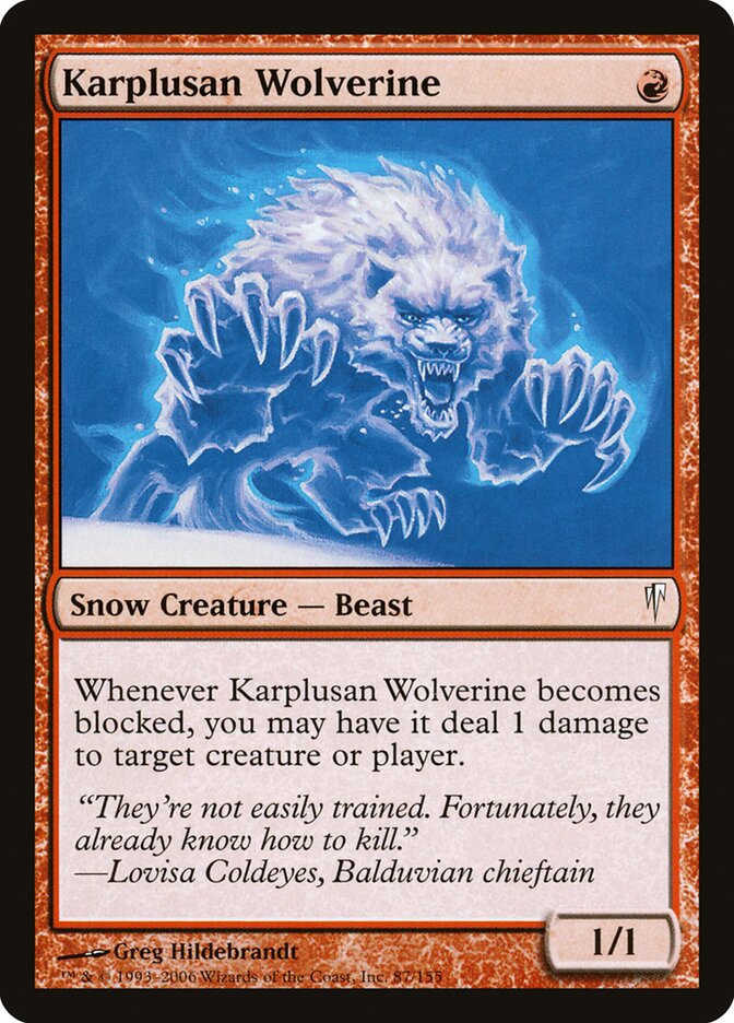 Carcaju Karplusano / Karplusan Wolverine - Magic: The Gathering - MoxLand