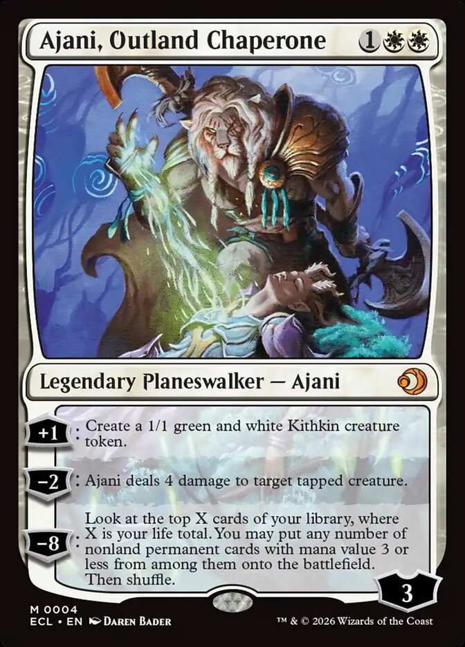 Ajani, Acompanhante Forasteiro / Ajani, Outland Chaperone - Magic: The Gathering - MoxLand
