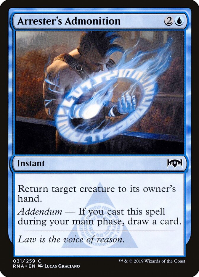 Admonição do Encarcerador / Arrester's Admonition - Magic: The Gathering - MoxLand