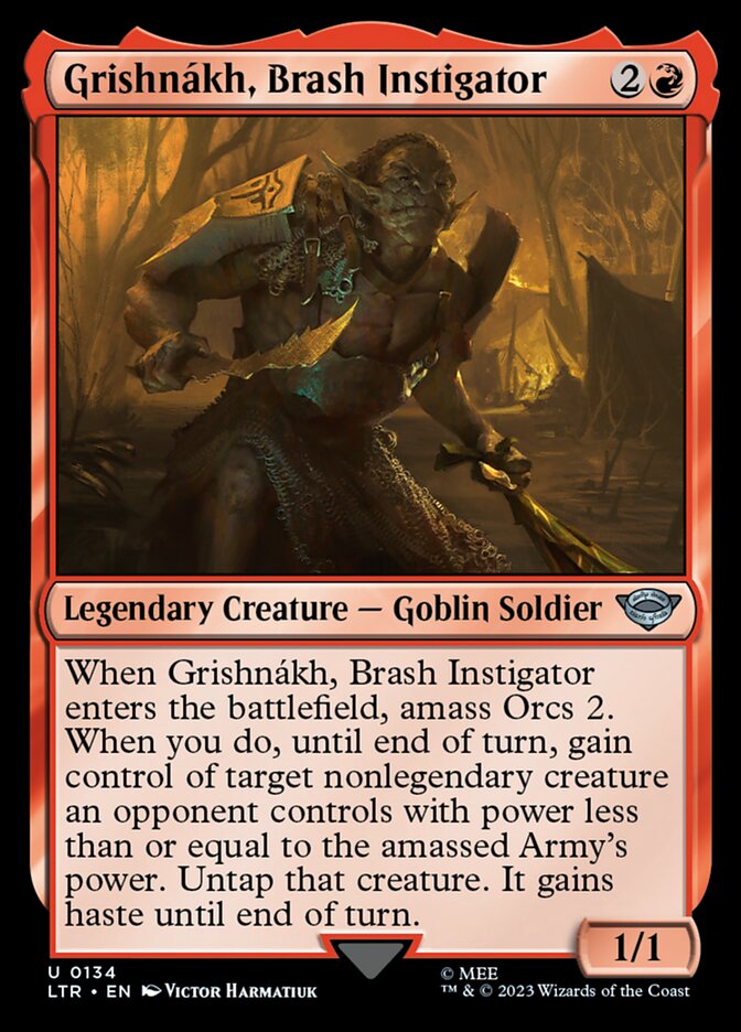 Grishnákh, Instigador Ousado / Grishnákh, Brash Instigator - Magic: The Gathering - MoxLand