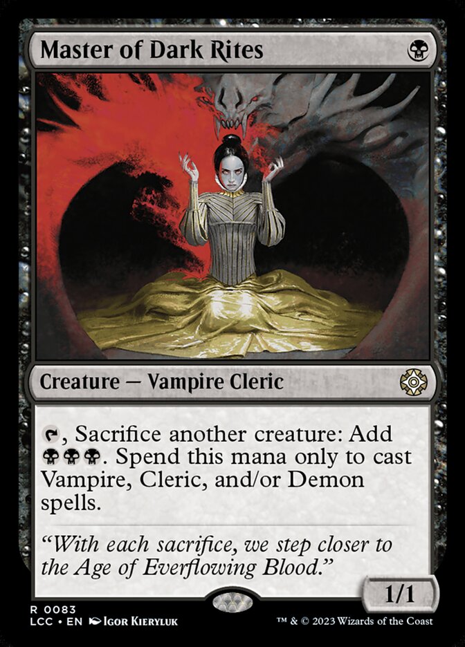 Mestra dos Ritos Sombrios / Master of Dark Rites - Magic: The Gathering - MoxLand